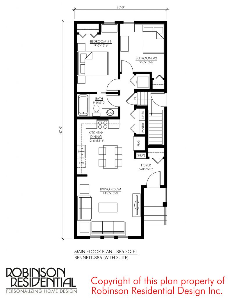 Tudor Bennett - 885 Main Floor Plan | Floor Plan